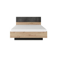 BETT Tally Artisan Eiche / anthrazit 163cm, 210cm, 104cm - Braun, Holz/Holzwerkstoff (160/200cm) - Feldmann-Wohnen