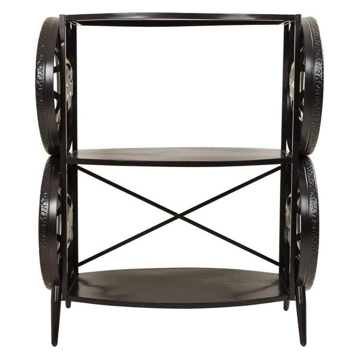 REGAL aus metall 97x51x118 cm schwarz - Schwarz, Metall (97/117.5/51cm) - Wanderlust