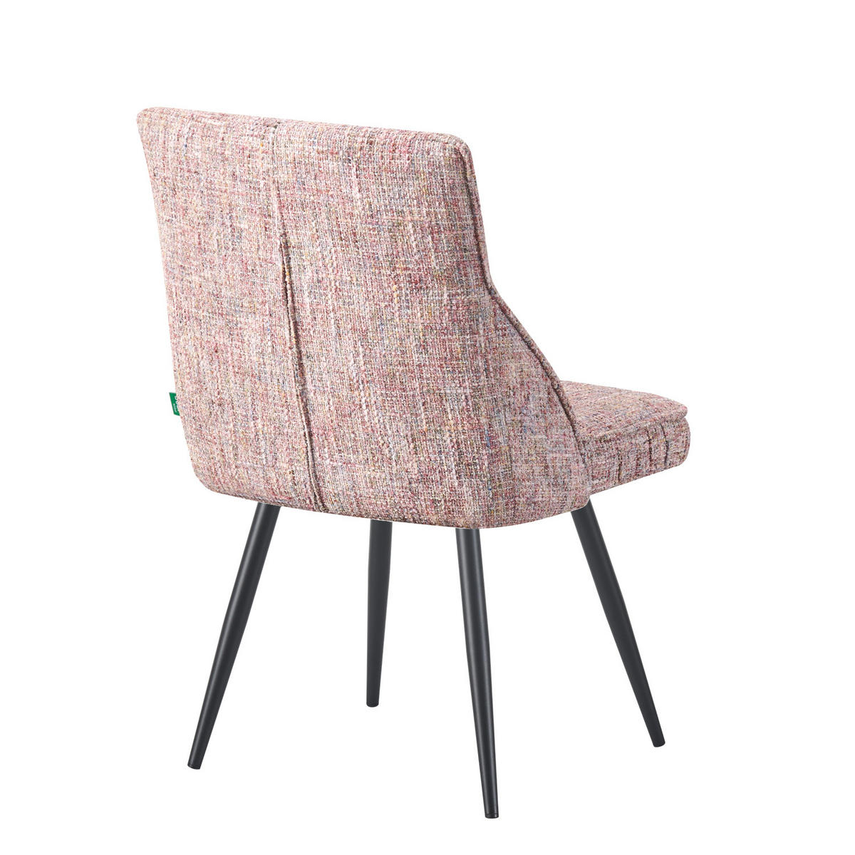 ESSZIMMERSTUHL ALESSIA 2er-Set - Hellrosa/Schwarz, Textil/Metall (49/83/62cm) - DUBI Möbel