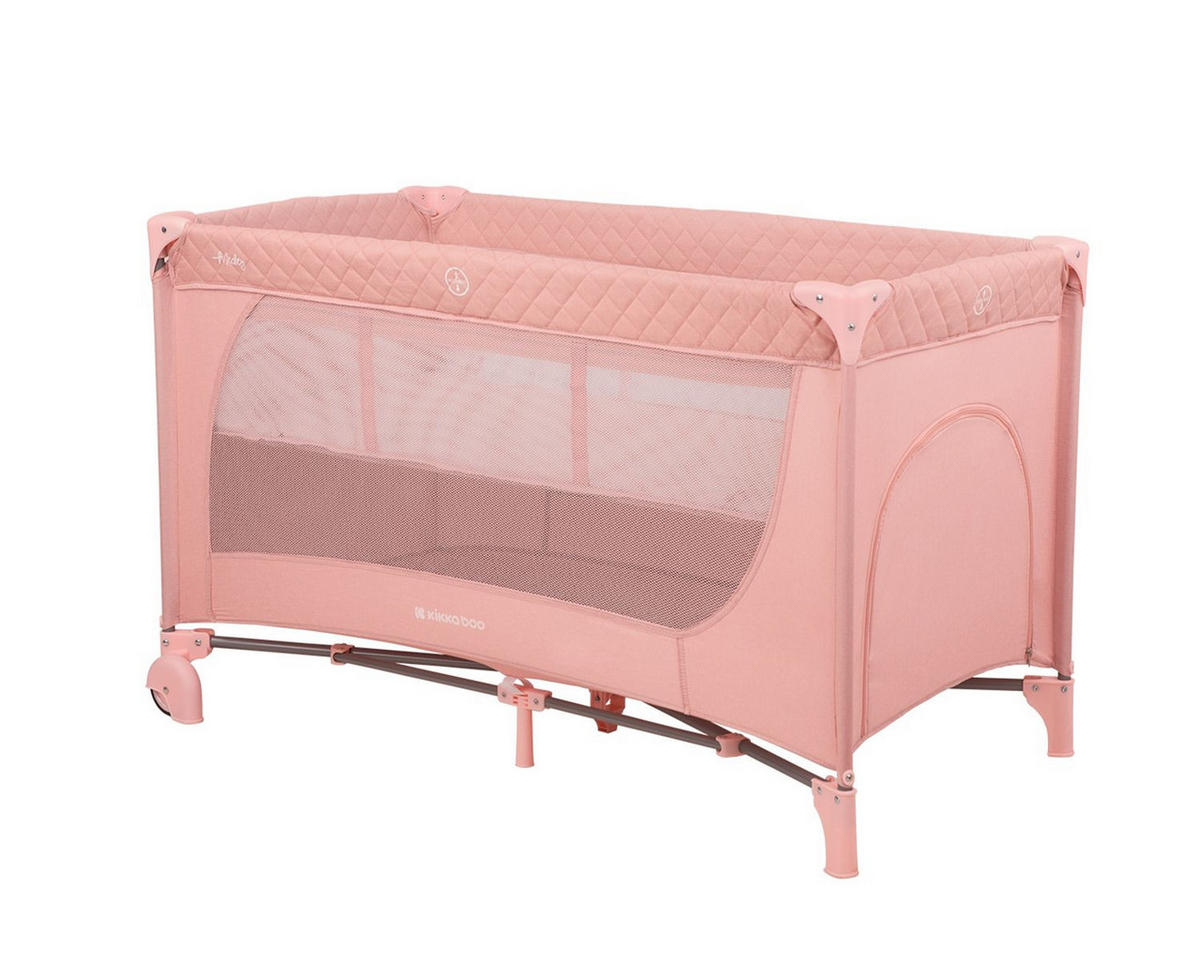 REISEBETT Medley, 2 Ebenen rosa pink Öffnung Matratze, Tragetasche Reißverschluss - Pink/Rosa, Kunststoff (60/120cm) - Kikka boo