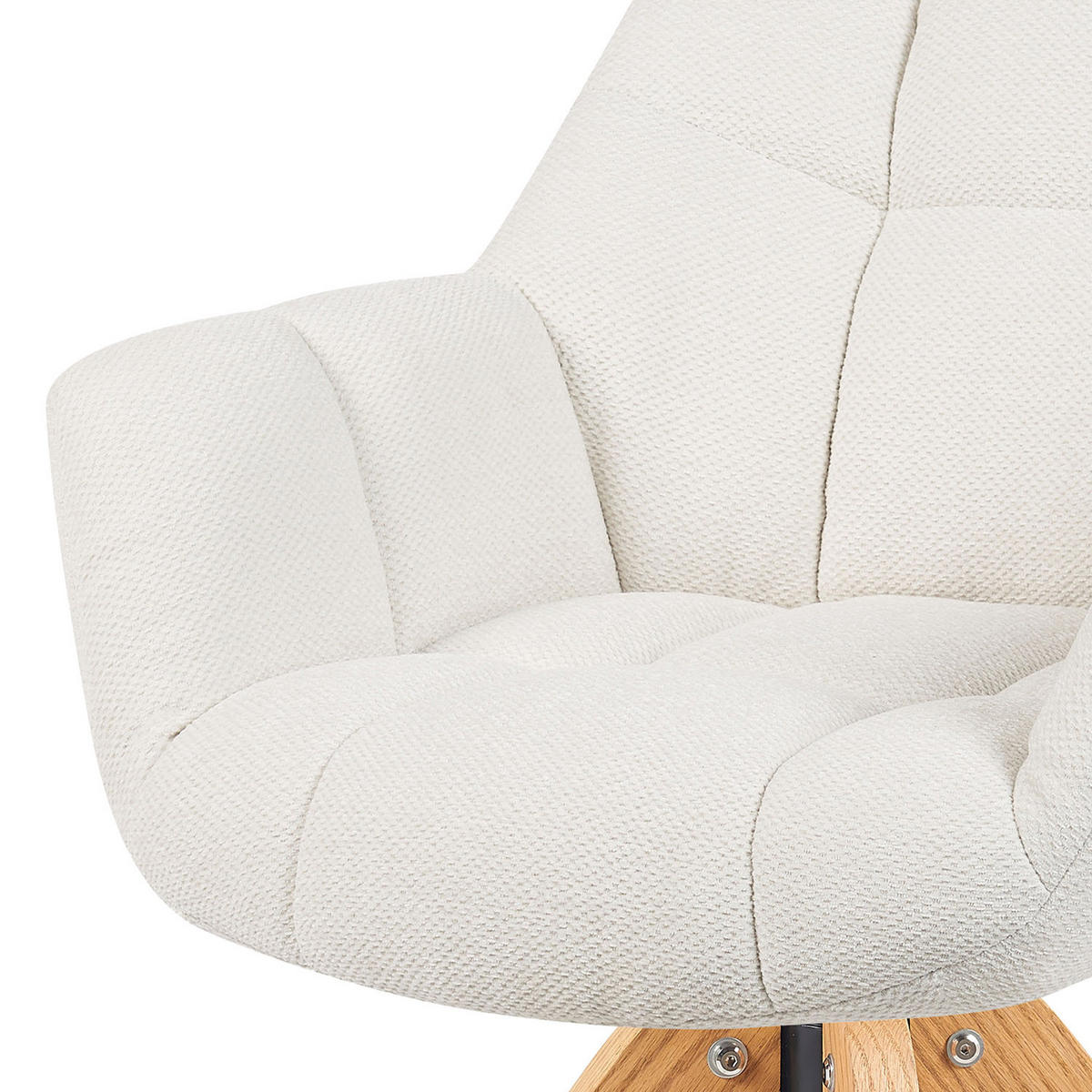 DREHSTUHL Mika-Nele - Honigeiche/Creme, Eichenholz/Holz (65/81/66cm) - DUBI Möbel
