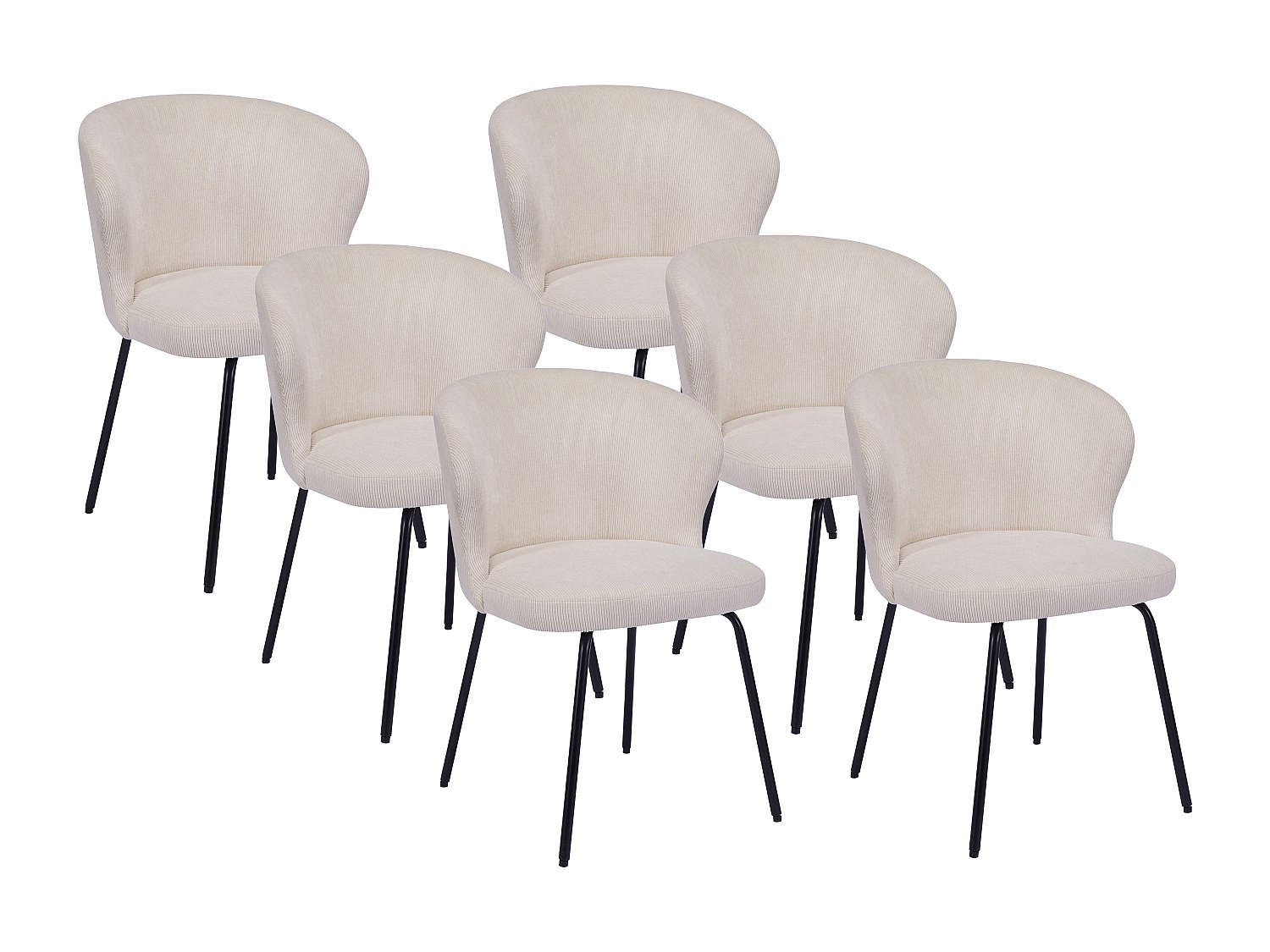 Vente-Unique Stuhl Creme 56.5x78x57.5 cm