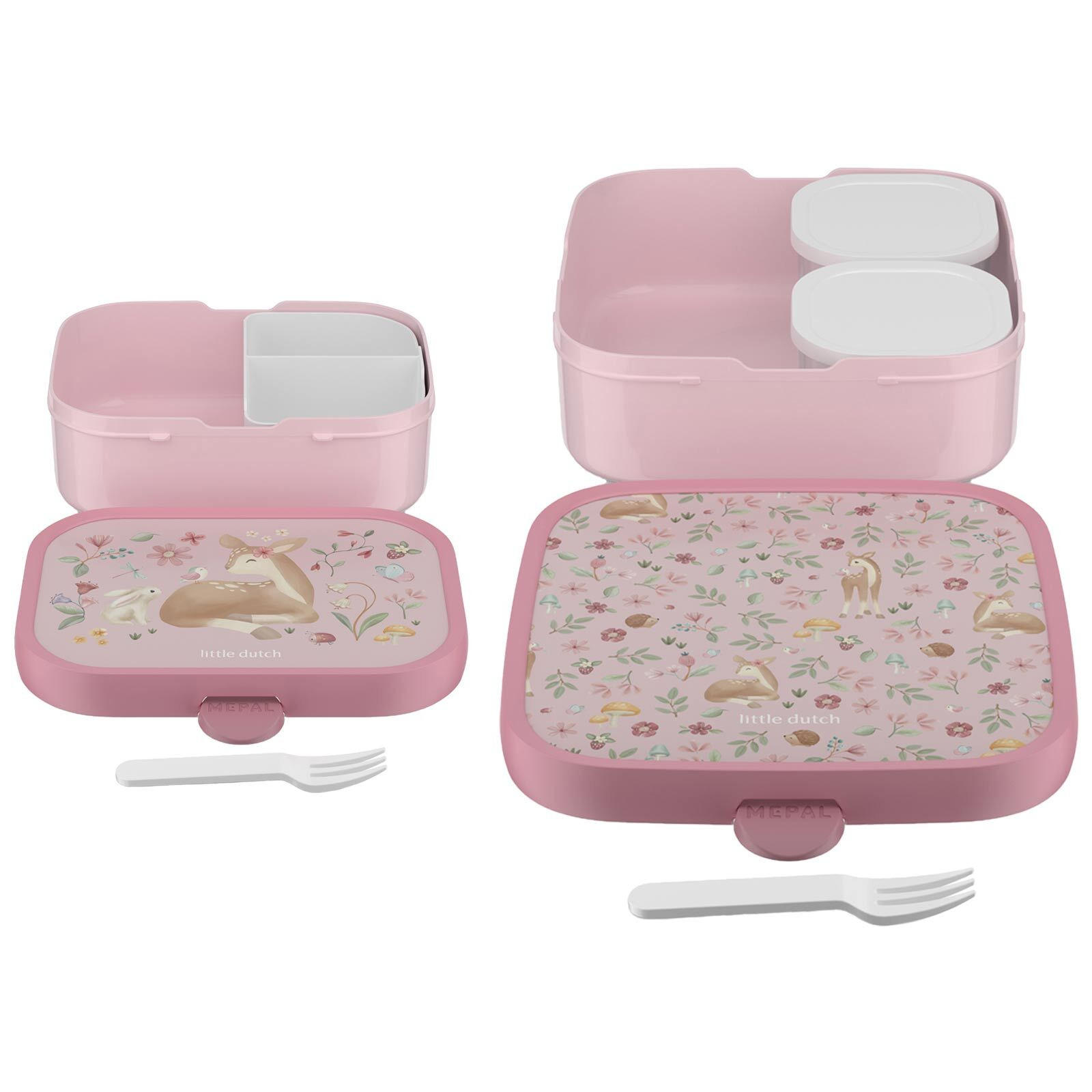 BROTDOSEN-SET Campus (2025) Fairy Garden 2er Set - Pink/Rosa, Kunststoff (1/1/1cm) - Mepal