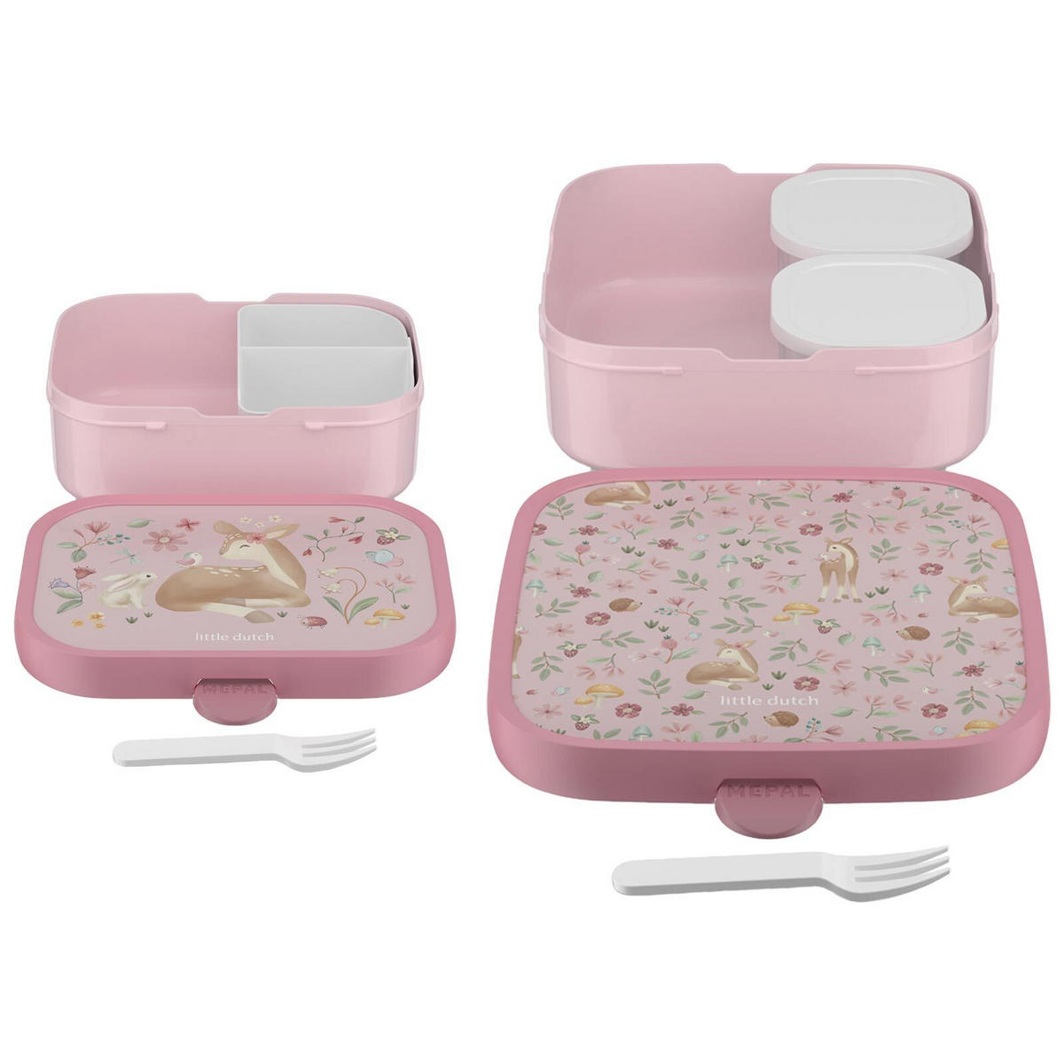BROTDOSEN-SET Campus (2025) Fairy Garden 2er Set - Pink/Rosa, Kunststoff (1/1/1cm) - Mepal