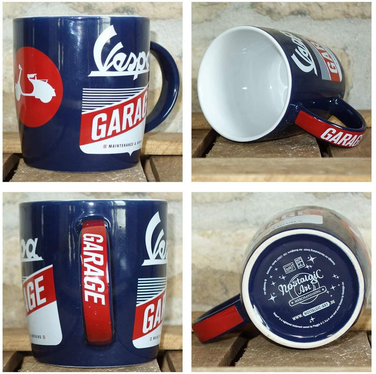 KAFFEETASSE 330 ml Vespa Garage - Multicolor, Keramik (0.33L) - Nostalgic-Art