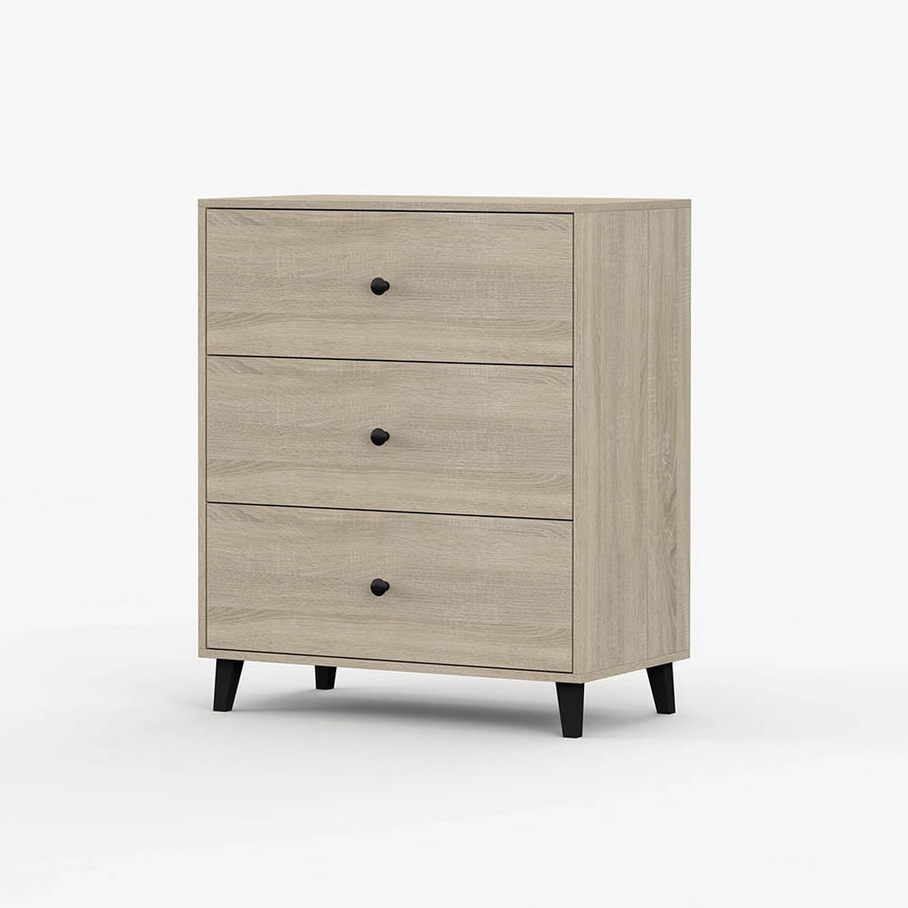 Thumbnail - imoebel24 Kommode, Sonoma Eiche, Holzwerkstoff, Rechteckig, 80x96x45 cm, Wohnzimmer, Kommoden & Sideboards, Kommoden