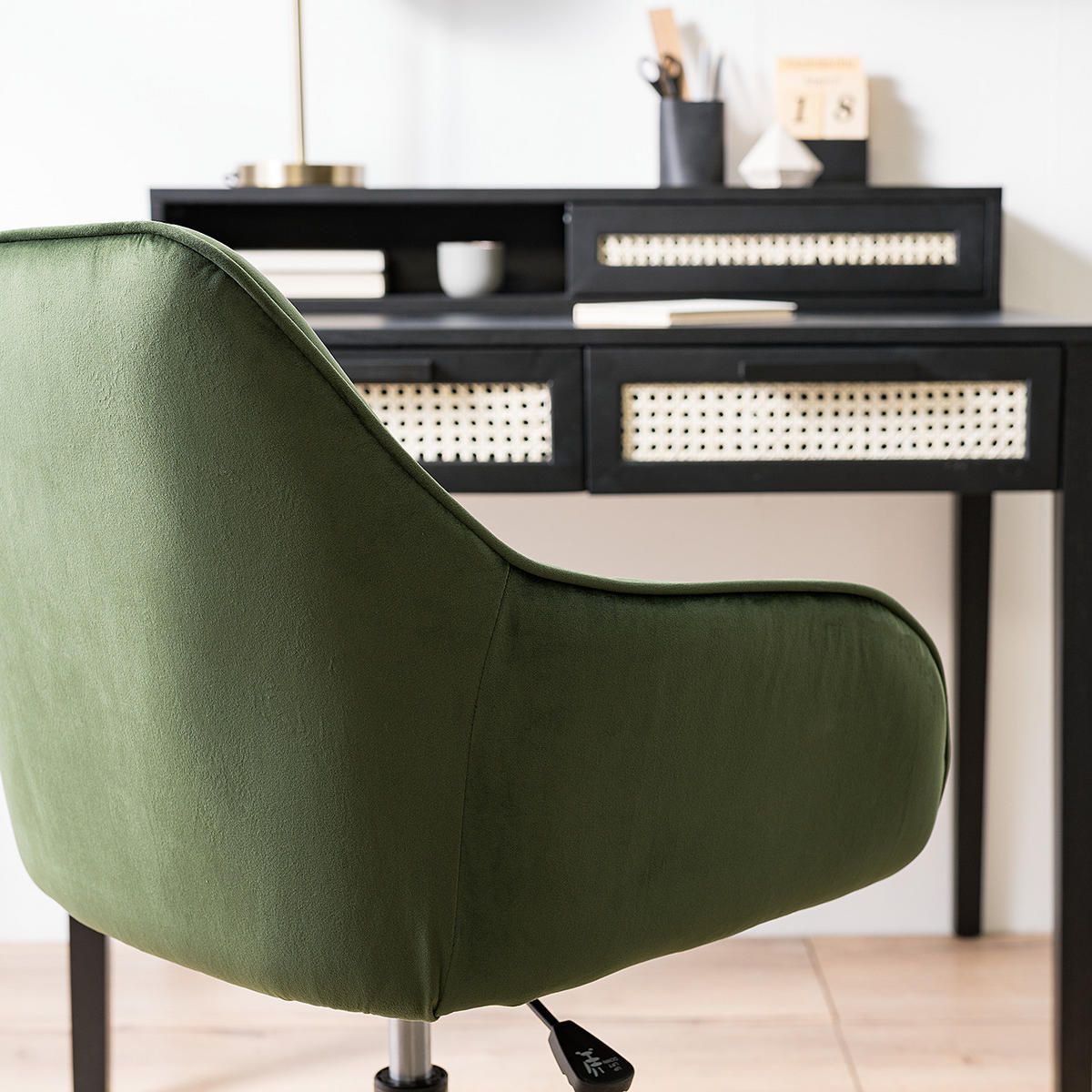 BÜROSTUHL - Dunkelgrün/Schwarz, Kunststoff/Metall (56/80/56cm) - home24