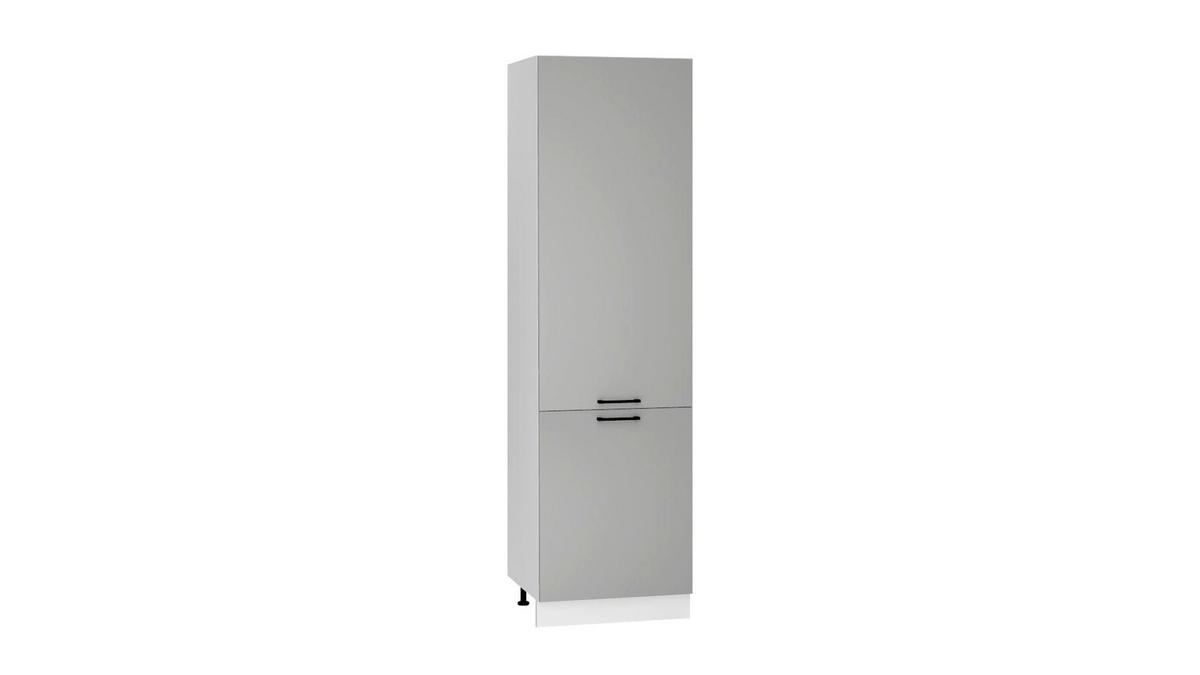 HOCHSCHRANK D60SŁ P/L – Morvex – Hochwertiges Design Konzept – Schwarz / Matt - Schwarz, Holzwerkstoff/Metall (60/213.3/56cm) - ROYAL24_MARKT