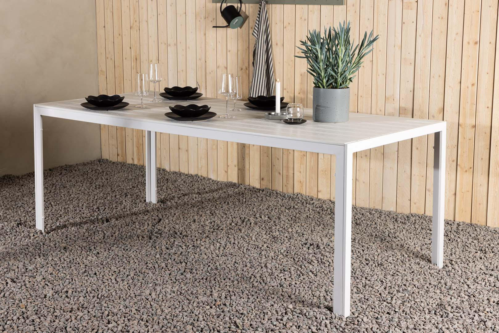 GARTENTISCH weiß - Weiß, Holzwerkstoff (205/90/75cm) - ebuy24