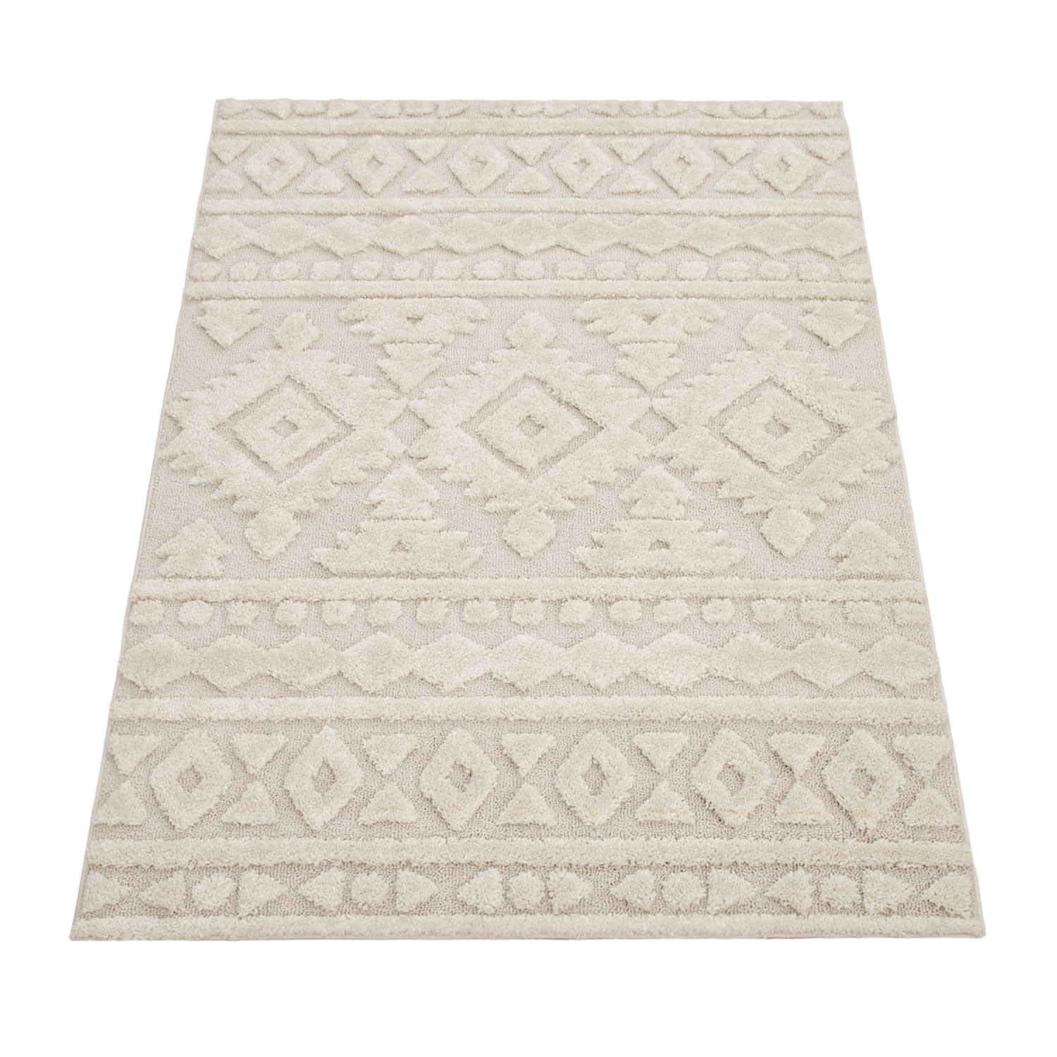 HOCHFLORTEPPICH 120/160 cm Genua 746 - Creme, Kunststoff (120/160cm) - Paco Home