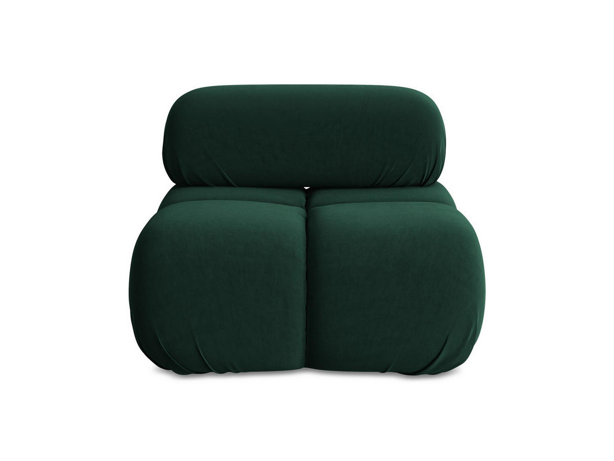 SESSEL Samt Stoff Grün - Blau/Dunkelgrün, Kunststoff/Textil (96/70/95cm) - Makamii