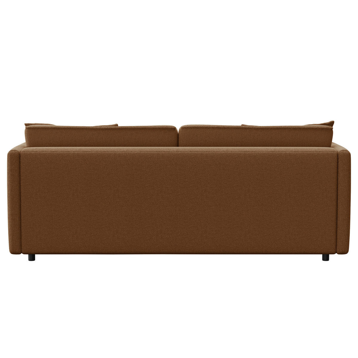 3-SITZER SOFA - Schwarz/Haselnussfarben, Kunststoff/Textil (219/84/117cm) - home24