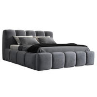 POLSTERBETT SONIC mit Matratze H2 180x200 Dunkelgrau - Dunkelgrau, Textil (180/200cm) - A&J MöbelLand