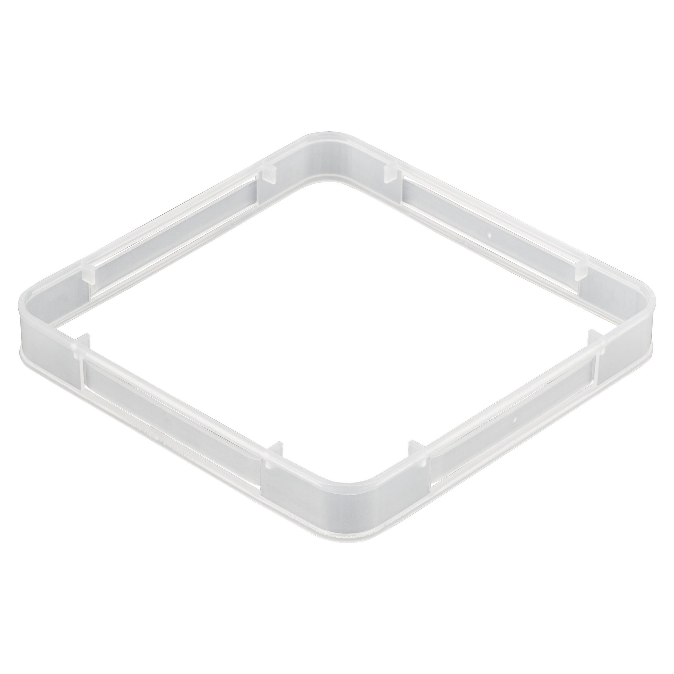 BEUTELRING Bad-Serie SAVONA, Ersatz-Haltering für Müllbeutel, eckig - Transparent, Kunststoff (17/2.3/17cm) - bremermann