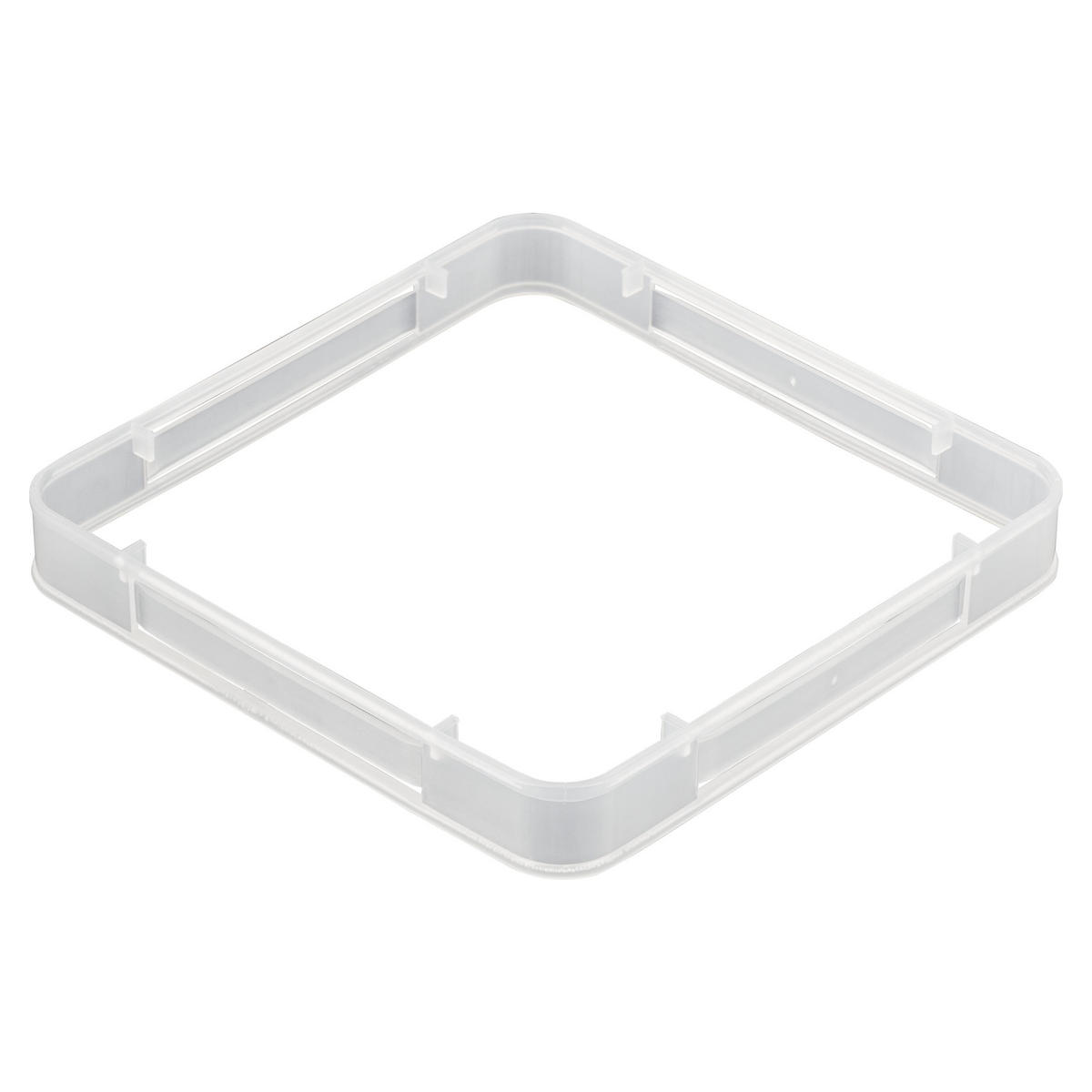 BEUTELRING Bad-Serie SAVONA, Ersatz-Haltering für Müllbeutel, eckig - Transparent, Kunststoff (17/2.3/17cm) - bremermann