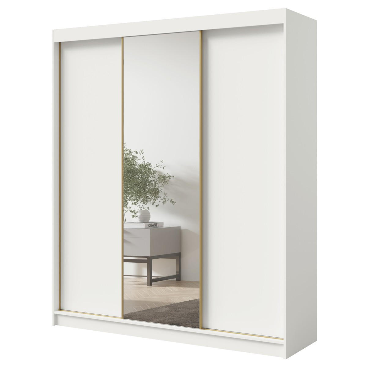 mzm24 Schwebetürenschrank Weiß 200x236x60 cm