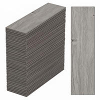 VINYLBODEN Eiche grau 36er-Set selbstklebend - Grau, Kunststoff (91.4/15.2/0.2cm) - Relaxdays