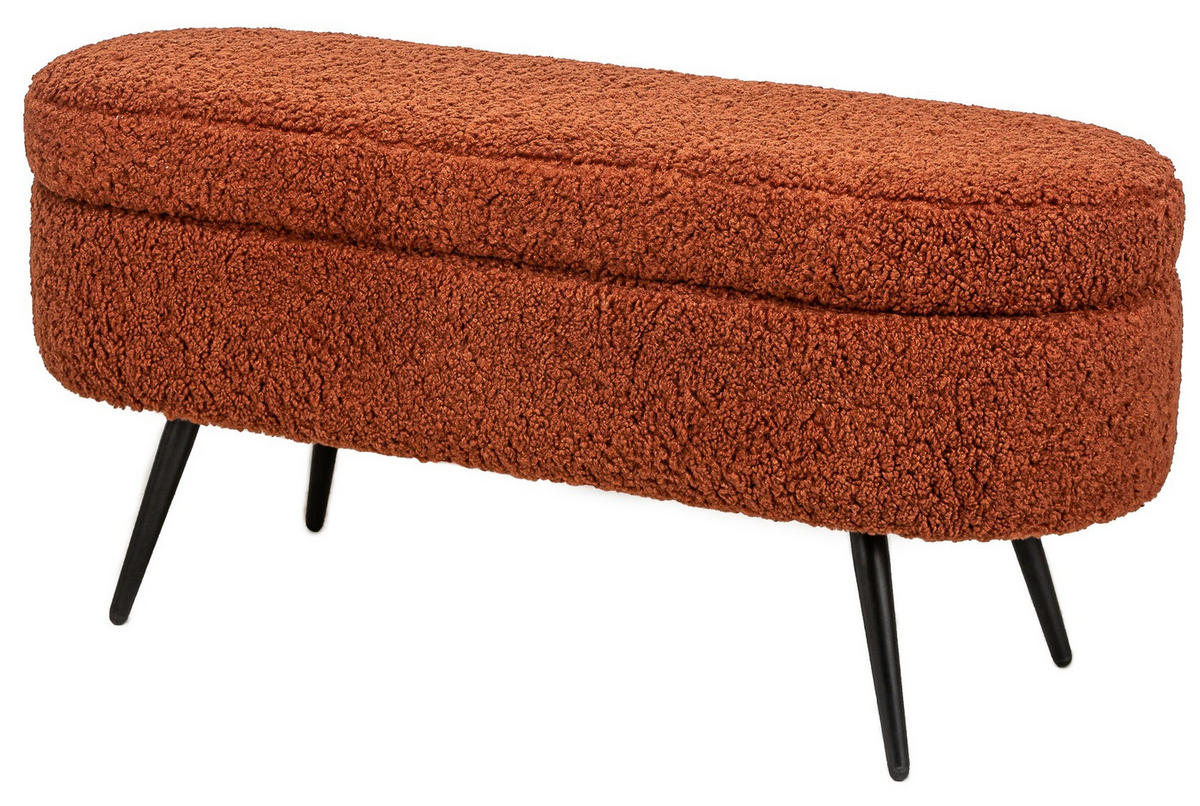 SITZBANK Wolle Terracotta - Rot, Textil (100/46/36cm) - Nordlys