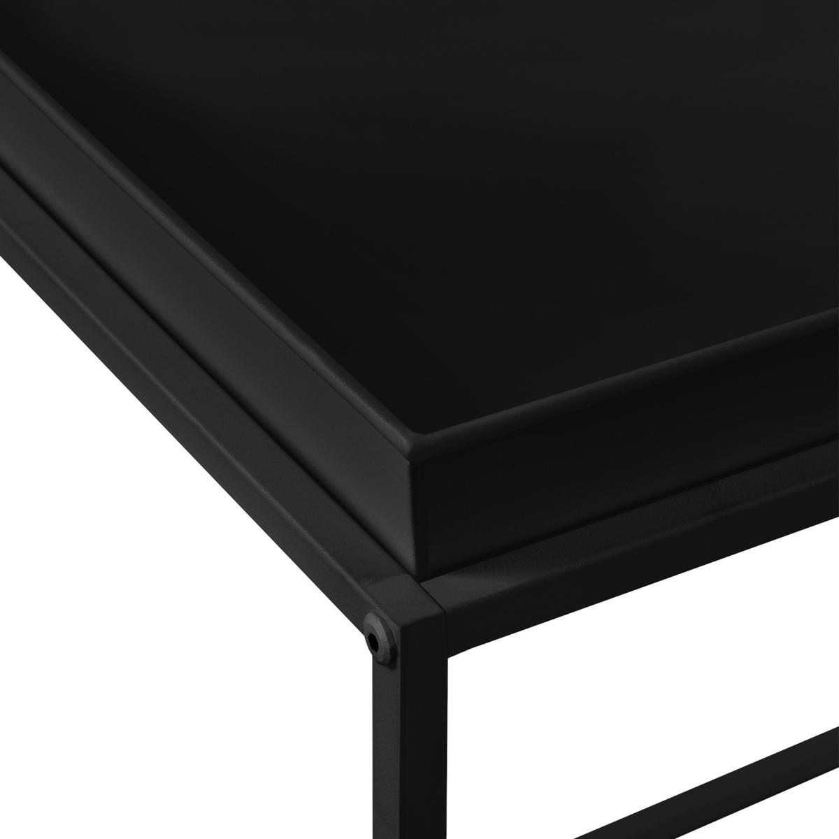TABLETTTISCH Helier SET 2-teilig 54/40/56 - Schwarz, Metall (40/54/56cm) - [en.casa]
