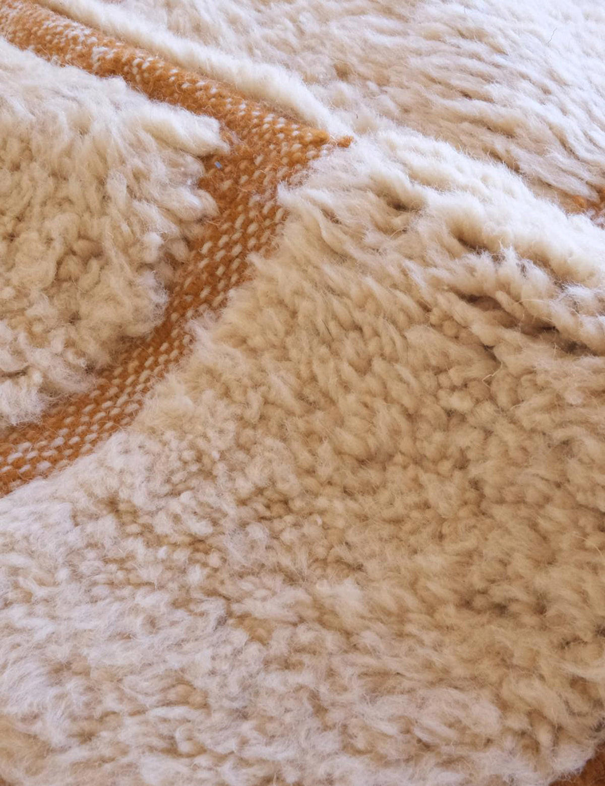 BERBERTEPPICH modern mit Reliefeffekt aus reiner Wolle 80x 240 cm - Braun, Naturmaterialien (80/240cm) - AFK Living