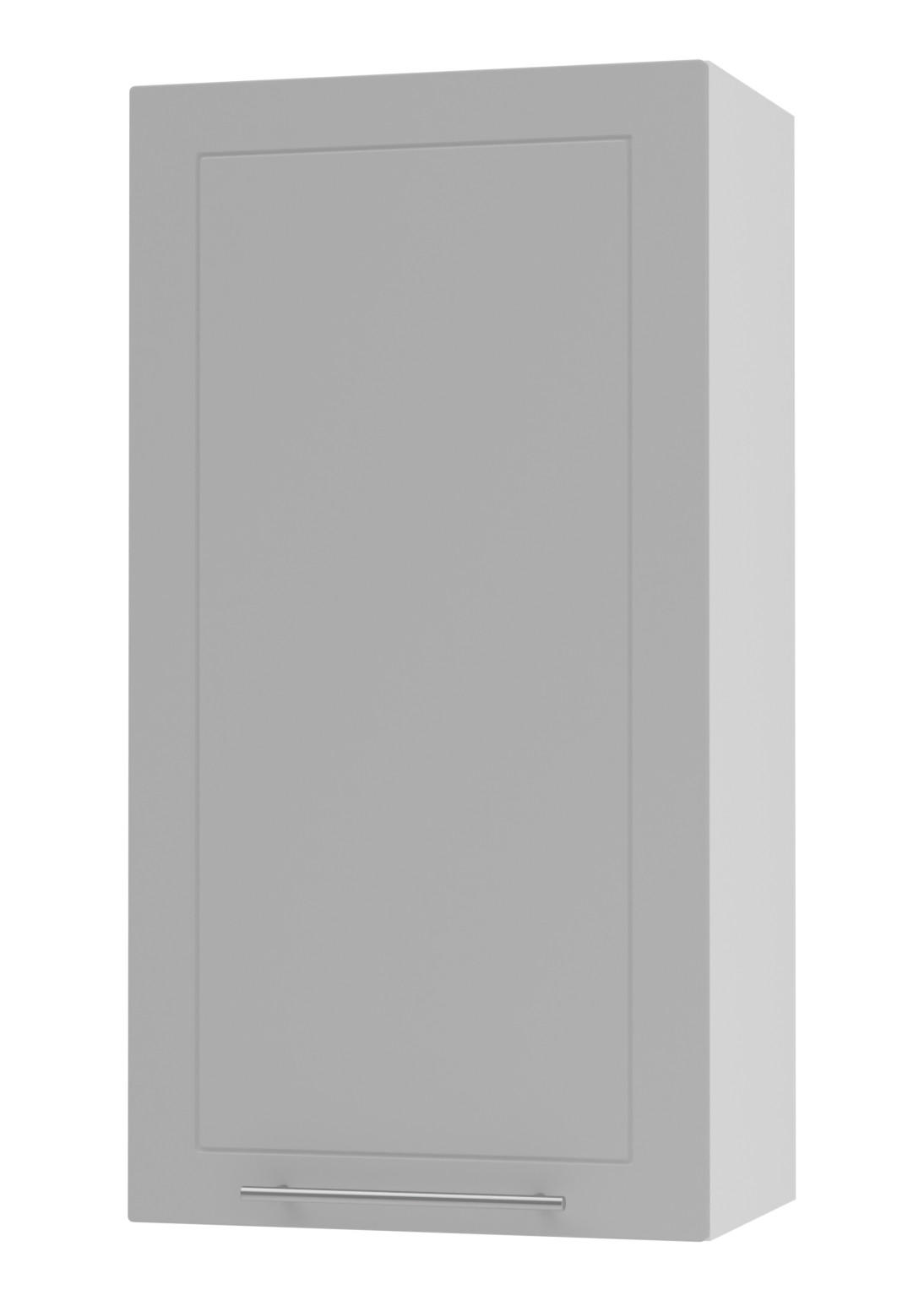KÜCHENHÄNGESCHRANK Kvantum W4/50 Dust Grey Matt / Weiß Matt 50 / 32,5 / 96cm - Weiß/Grau, Holz/Holzwerkstoff (50/96/32.5cm) - Feldmann-Wohnen