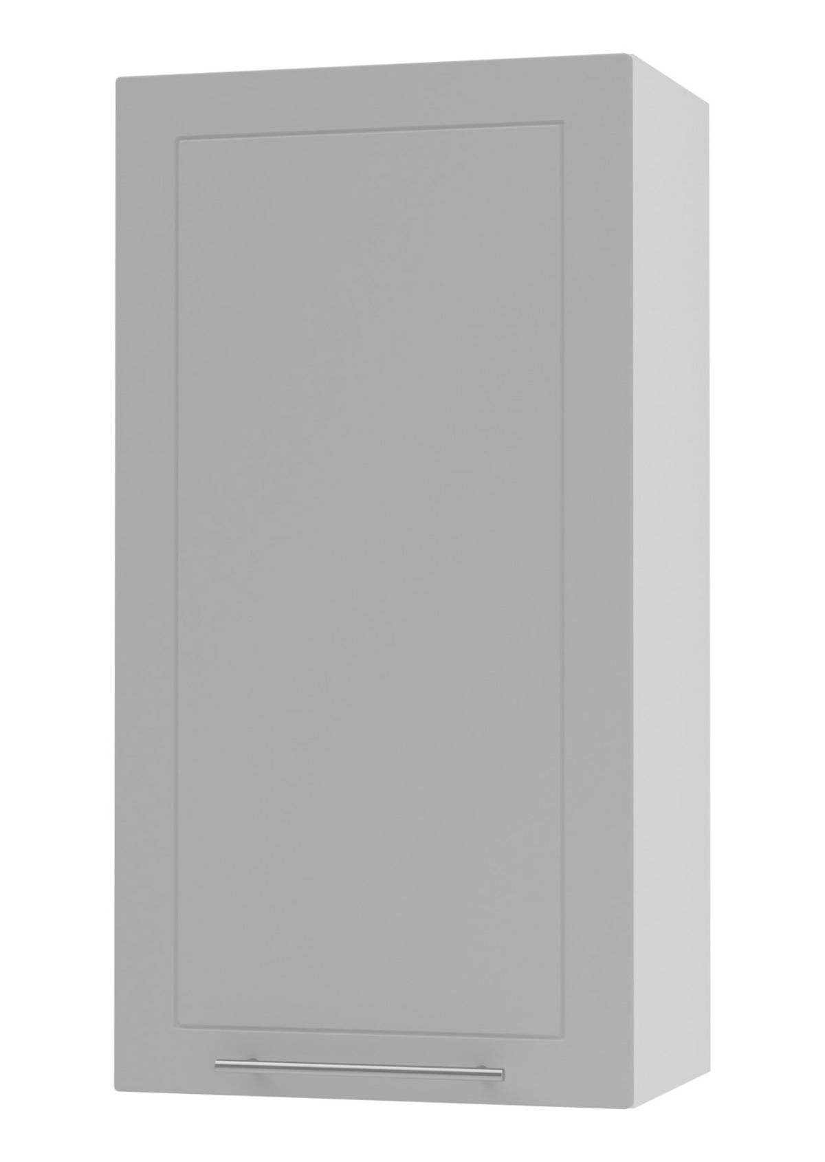 KÜCHENHÄNGESCHRANK Kvantum W4/50 Dust Grey Matt / Weiß Matt 50 / 32,5 / 96cm - Weiß/Grau, Holz/Holzwerkstoff (50/96/32.5cm) - Feldmann-Wohnen