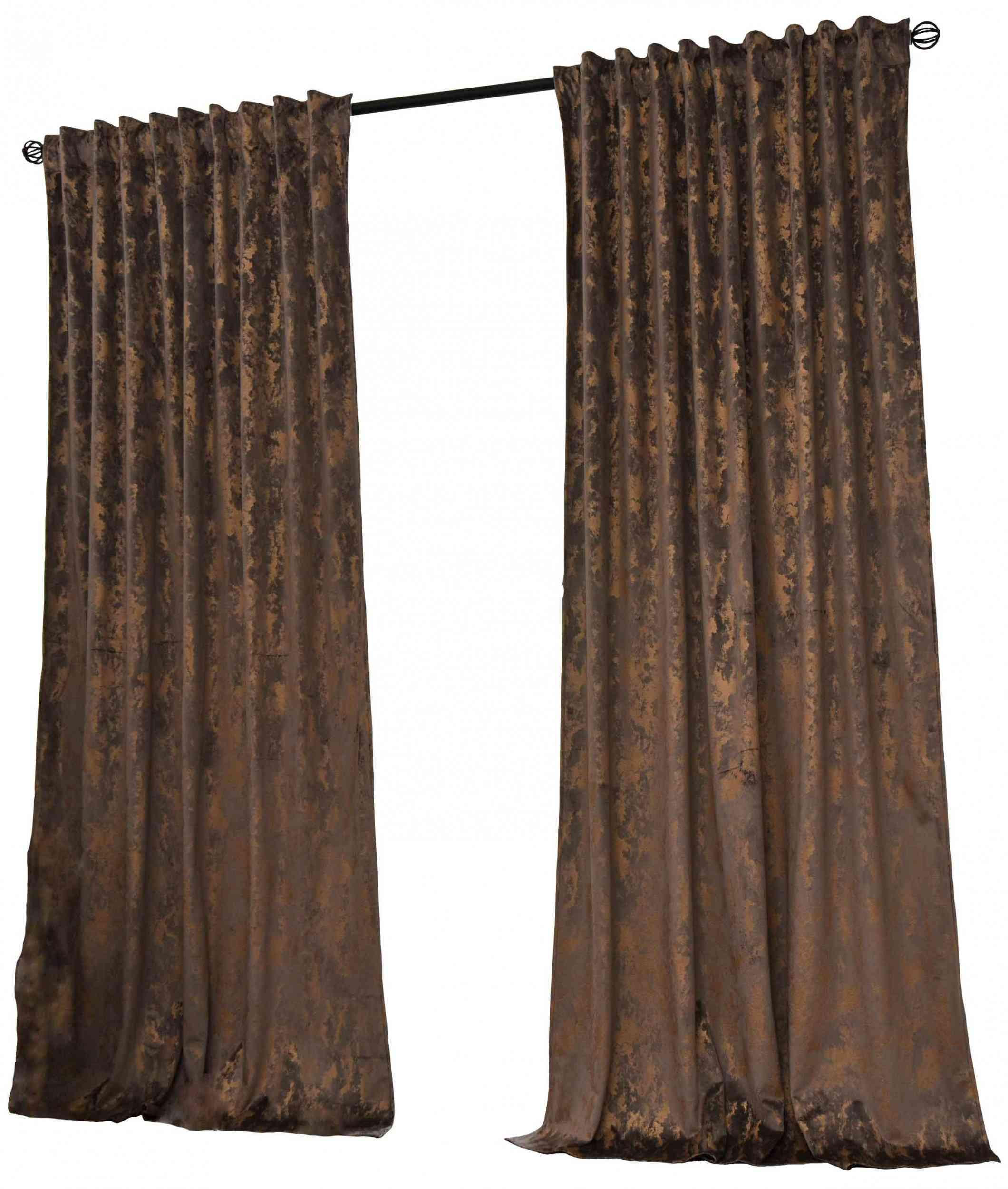 VORHANG 2ER SET MILANO STAR HxB 245x140 cm Taupe Gold - Taupe, Textil (140/245cm) - Gardinenbox