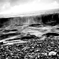 GLASBILD 30×30 cm Strand Schwarz-Weiß - Anthrazit, Glas (30/30cm) - artissimo