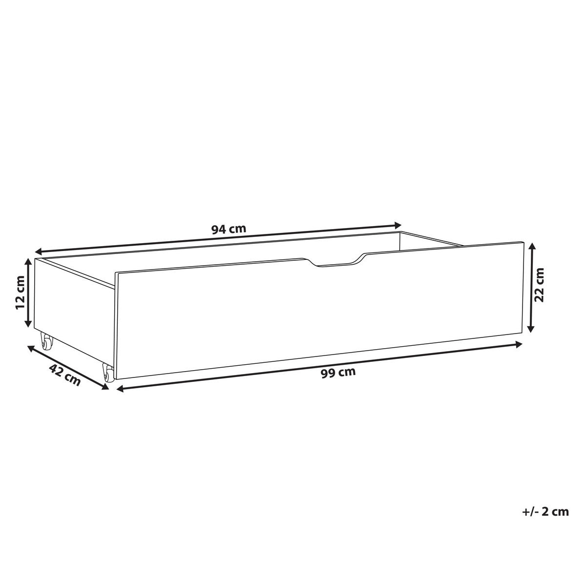 BETTSCHUBLADE 2er set Heller Holzfarbton Olendon - Hellbraun, Holz - Beliani