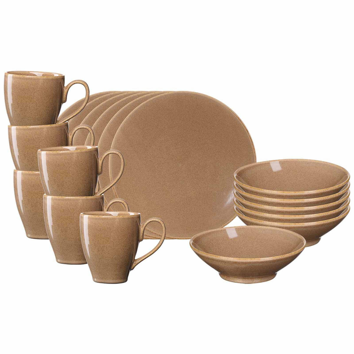 FRÜHSTÜCKS-SET Sahara Hellbraun 18er Set - Hellbraun, Keramik (1/1/1cm) - Ritzenhoff Breker