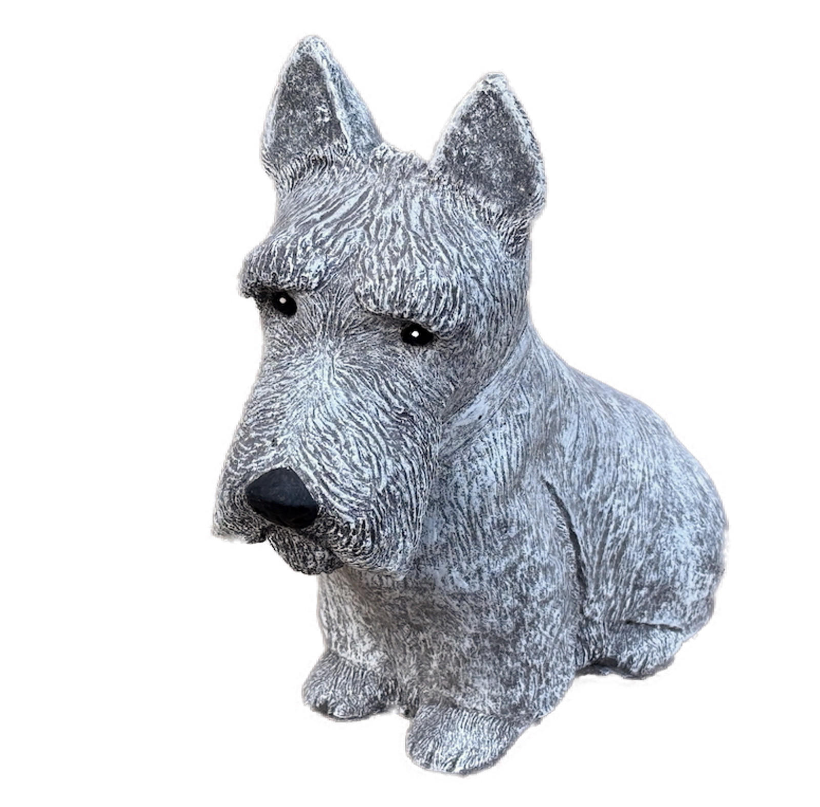 STEINFIGUR Schnauzer, Betonsteinguss - Grau, Stein (36/34/14cm) - stoneandstyle