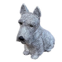STEINFIGUR Schnauzer, Betonsteinguss - Grau, Stein (36/34/14cm) - stoneandstyle