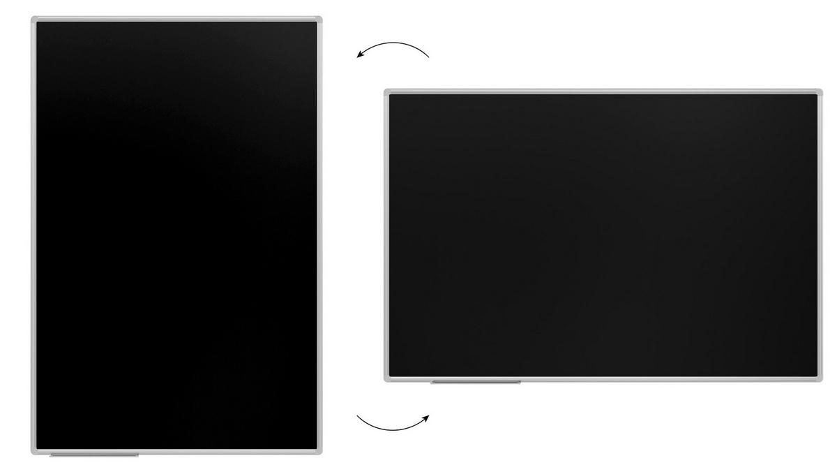 KREIDETAFEL mit Alurahmen Premium EXPO 150x100cm - Schwarz, Metall (150/100/1.6cm) - ALLboards