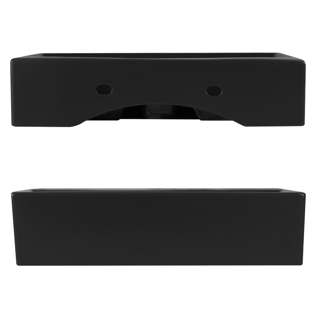 WASCHBECKEN - Schwarz, Keramik (36/13/51.5cm) - ML-DESIGN