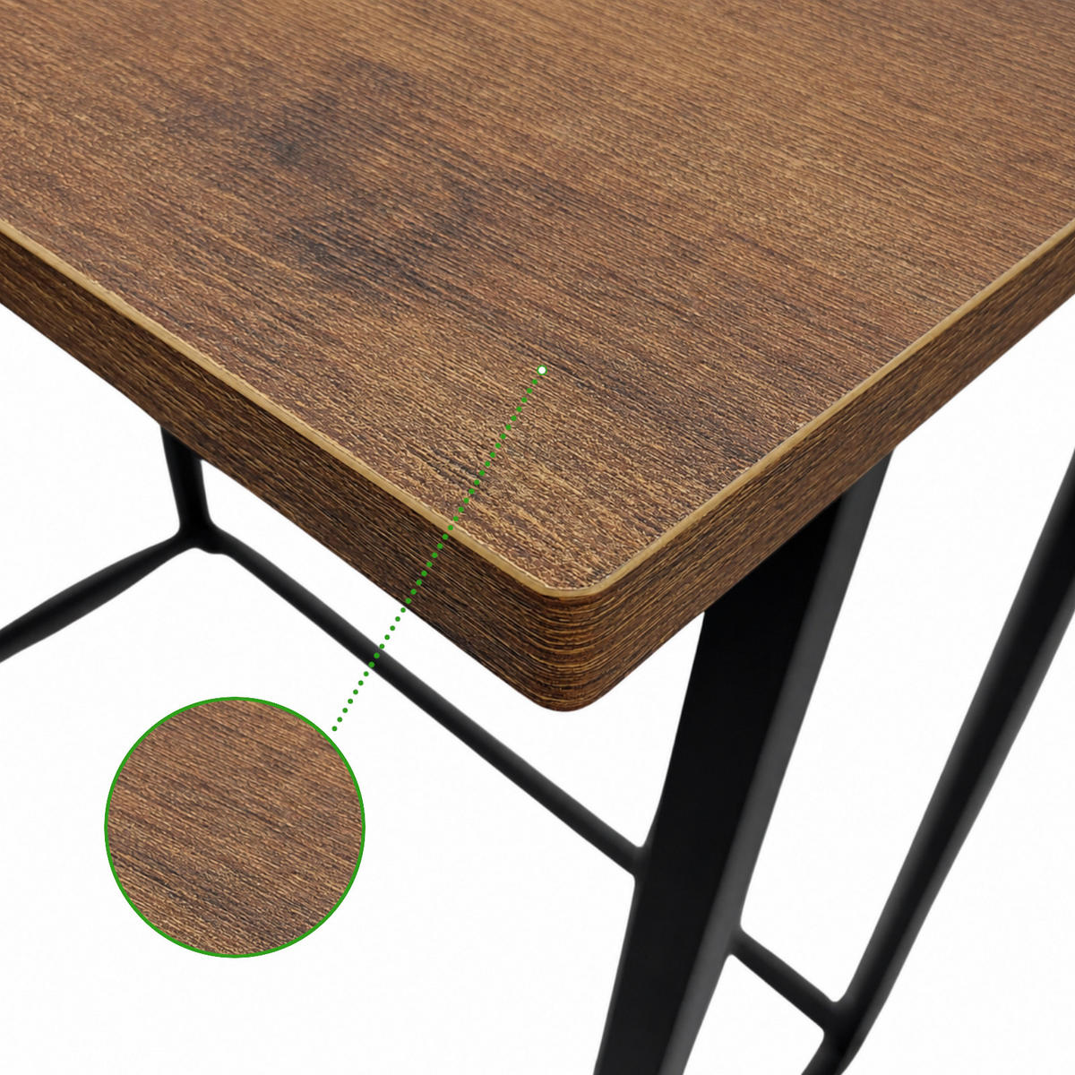 KLAPPSCHREIBTISCH MDF Metall Rustikalbraun Schwarz 80 x 40 x 74 cm platzsparend - Schwarz/Braun, Holzwerkstoff/Metall (40/80/74cm) - Begryf