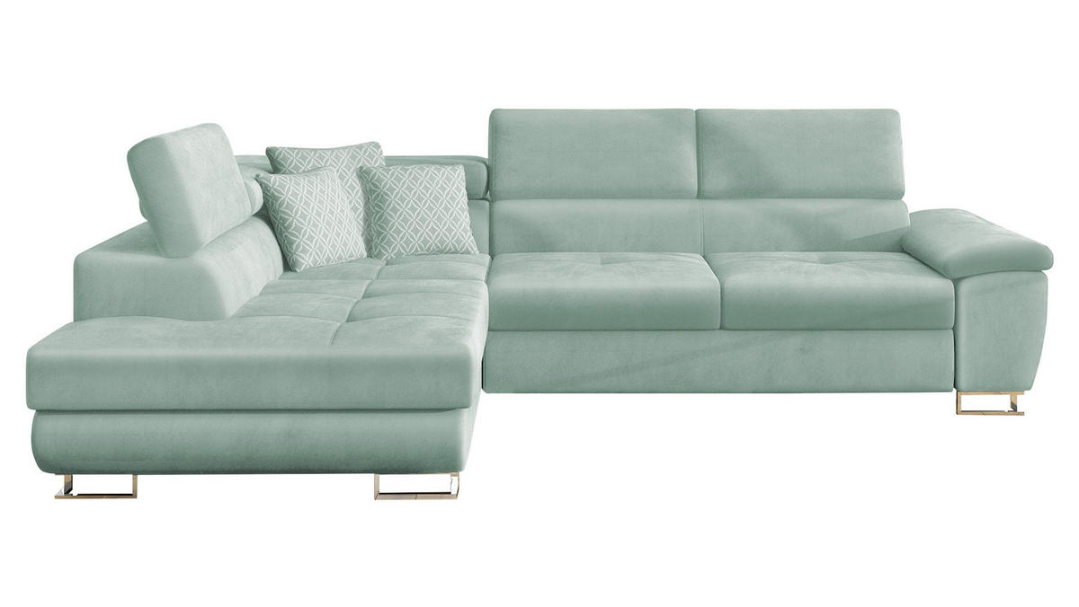 ECKSOFA Cotere, Seite: Links - Mintgrün, Holz/Textil (270/202cm) - MIRJAN24