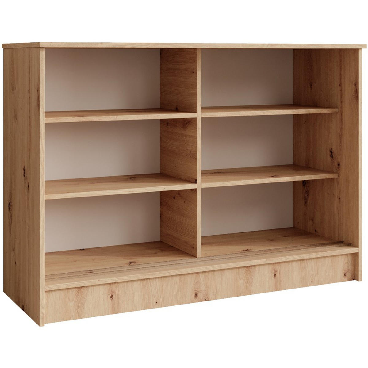 KOMODA Horizon se 2 posuvnými dveřmi, dub Artisan, 100 cm - dub artisan, kompozitní dřevo (101/85/43.5cm) - Beautysofa