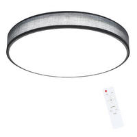 LED-DECKENLEUCHTE Debra 38/38/6 cm - Grau, Textil (38/38/6cm) - Nettlife