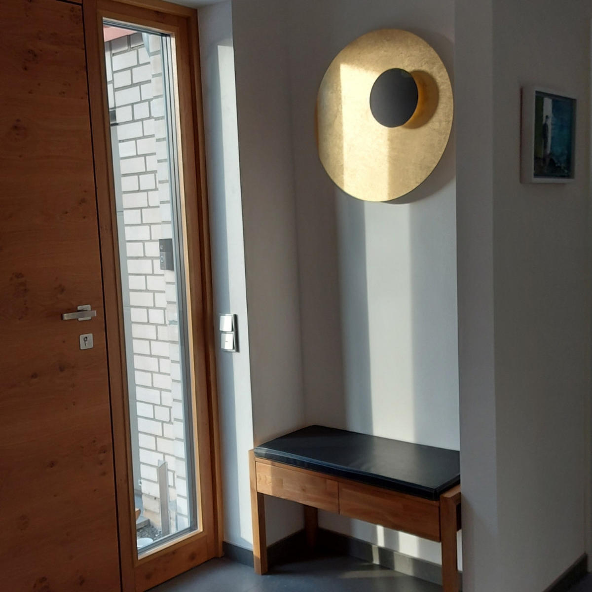 LED-WAND-/DECKENLAMPE Plate Blattgold Ø 30cm - Goldfarben, Metall (30/30/10cm) - s.luce