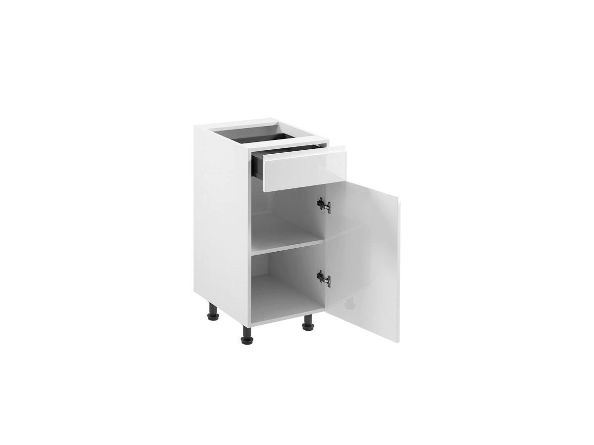 UNTERSCHRANK – 40 cm – D40S1-P – Velmora – Grau – Türanschlag rechts - Grau, Holzwerkstoff (40/82/47cm) - ROYAL24_MARKT