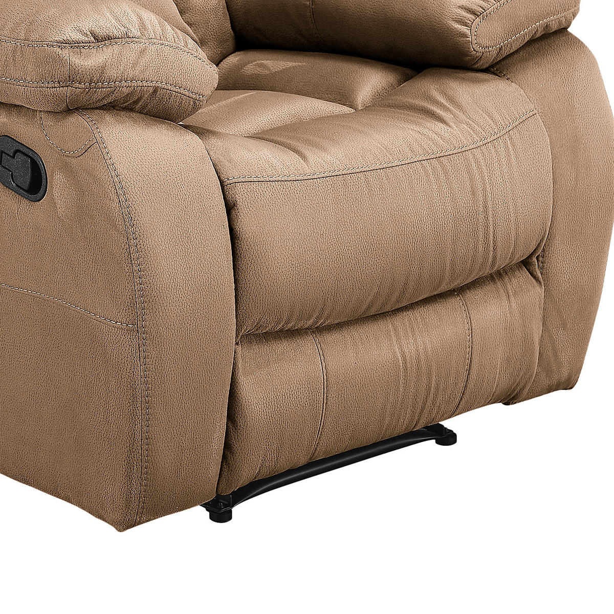 FERNSEHSESSEL - manuell Verstellbar - Schwarz/Braun, Kunststoff/Textil (99/110/103cm) - home24