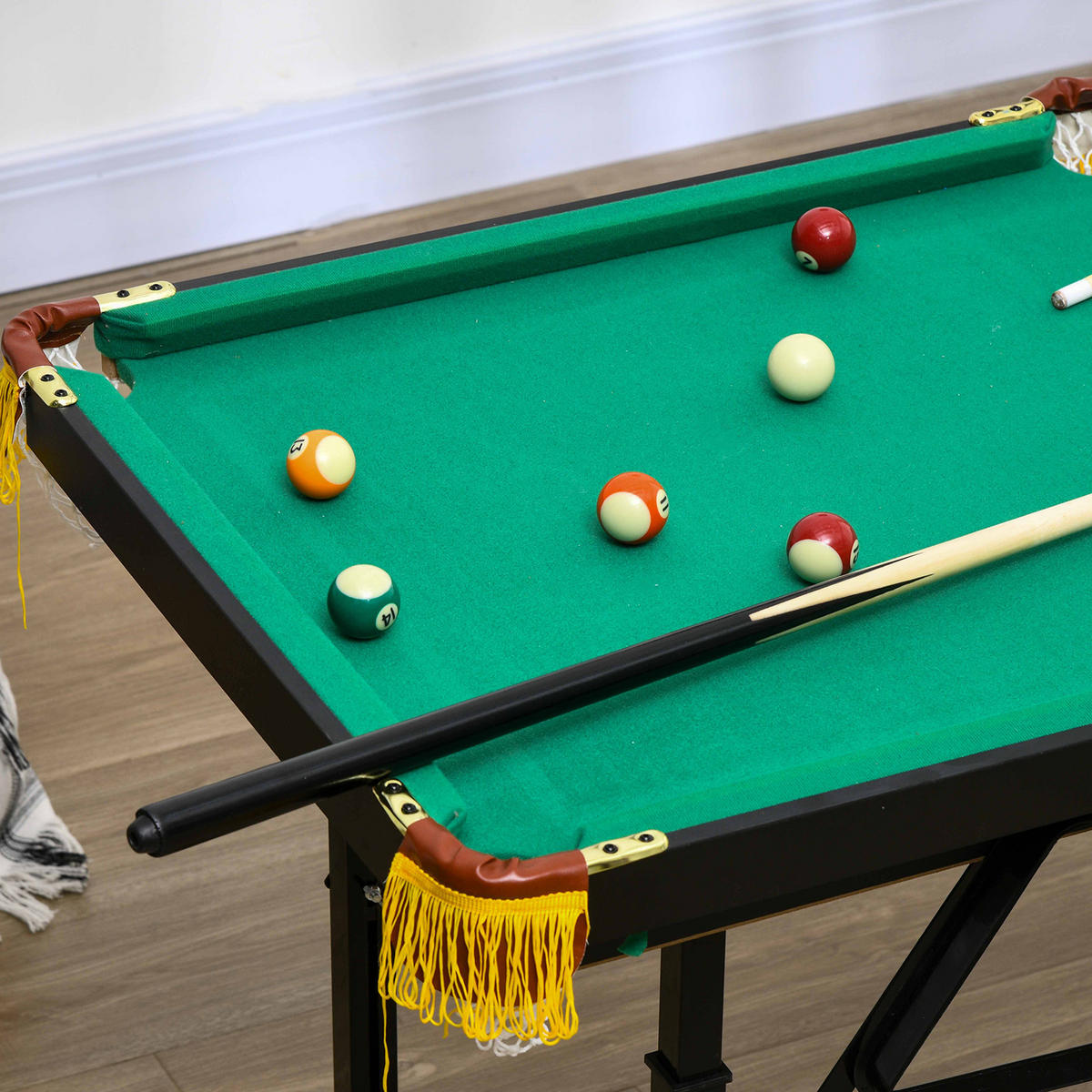 BILLARDTISCH DE-10760 klappbar & höhenverstellbar Grün - Grün, Holzwerkstoff (63/140cm) - ComfortXL