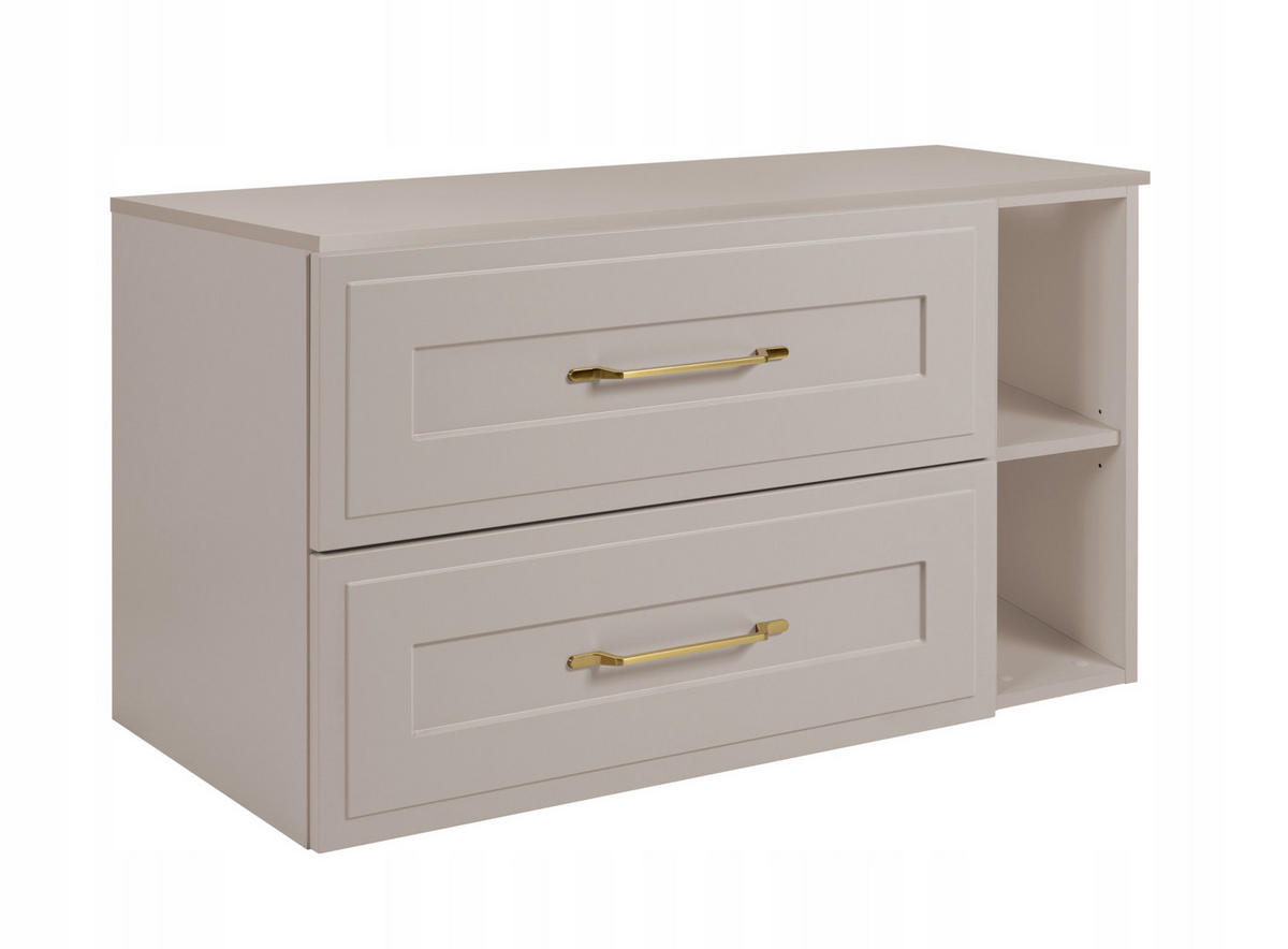 WASCHBECKUNTERSCHRANK CLASSIC 100 cm mit Arbeitsplatte Farbe: Kaschmir mit einem Regal Kaschmir - Kaschmir, Holzwerkstoff (100/58/46cm) - Rodan