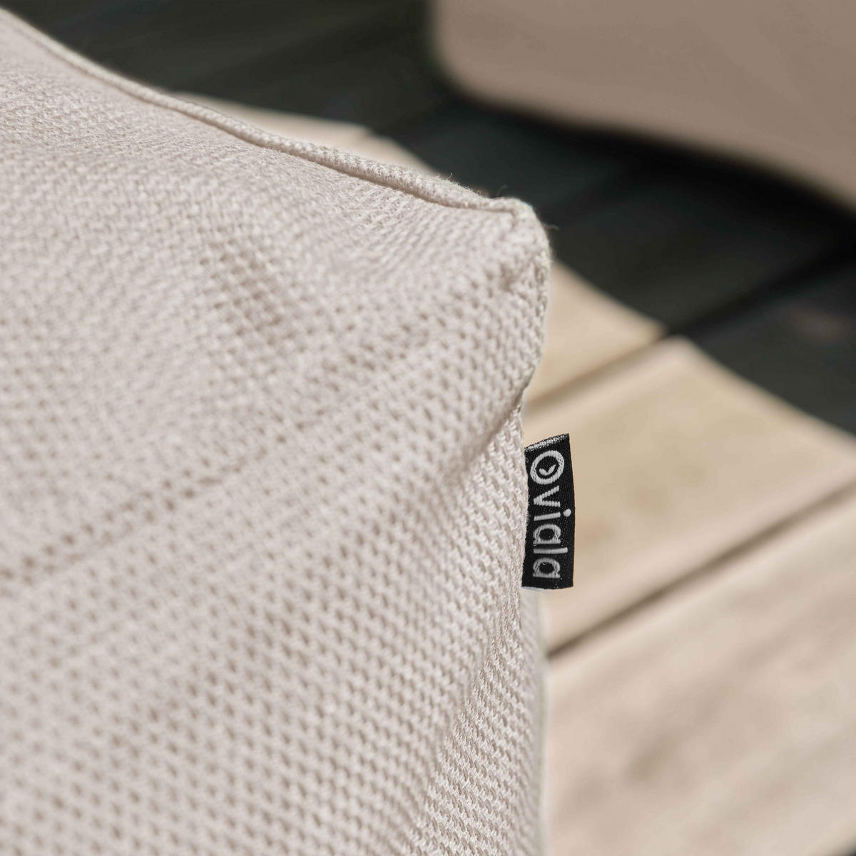 GARTENSOFA mit 4 Sitzplätzen, Sandfarbe - Beige, Textil - Oviala