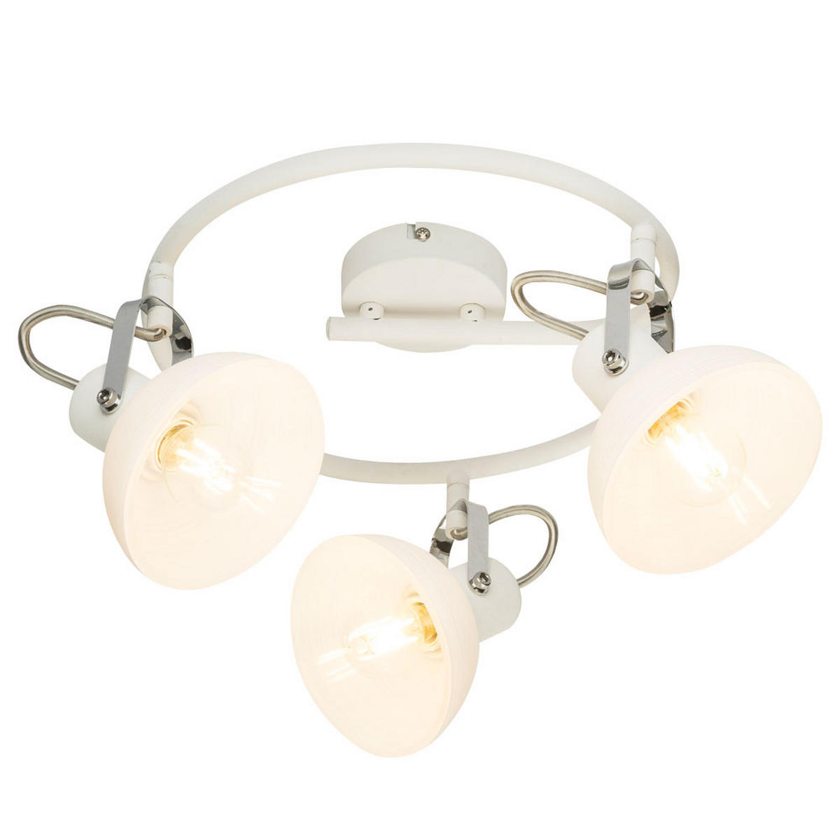 LED DECKENLEUCHTE Amory Weiß Metall - Weiß, Glas (35/45/25cm)