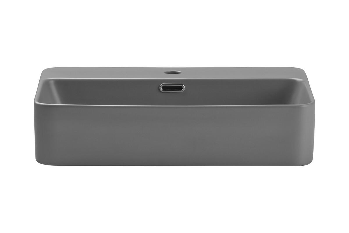 AUFSATZWASCHBECKEN 55 cm - TRUST 2 BM292 in Hellgrau/Matt - Grau, Keramik (55/12/38cm)