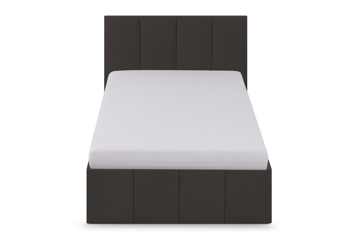 POLSTERBETT Dalas Anthrazit 100 x 200 x 40 cm Stauraum Mit hochwertiger Matratze H2 (bis 100 kg) und Lattenrost - Anthrazit, Holz (100/200cm) - Halmon Schlafkomfort Betten 
