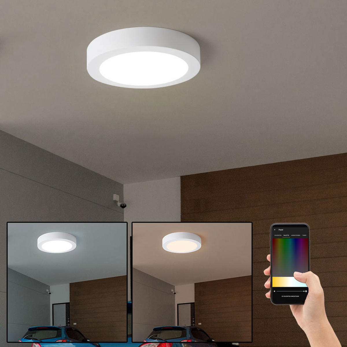 LED AUSSENLEUCHTE Alu Weiß 2er Set - Weiß, Kunststoff (22.5/22.5/3.5cm)