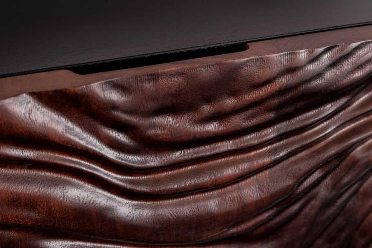 SIDEBOARD FLUID Akazie Braun 175cm - Schwarz/Braun, Holz (175/71/40cm) - riess-ambiente