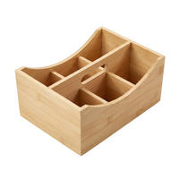 SCHREIBTISCHORGANIZER Bambus 25/18/12 cm - Beige, Naturmaterialien (25/18/12cm) - BOXIMO